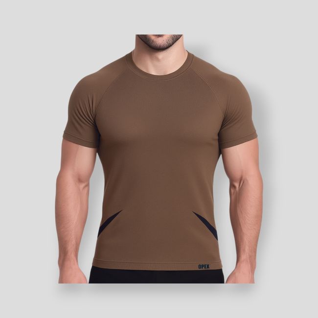 T-shirt à manches courtes thermorégulant sans coutures Legend - Coyote - OPEX
