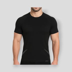 T-shirt met korte mouwen thermoregulerend naadloos Legend - Zwart - OPEX
