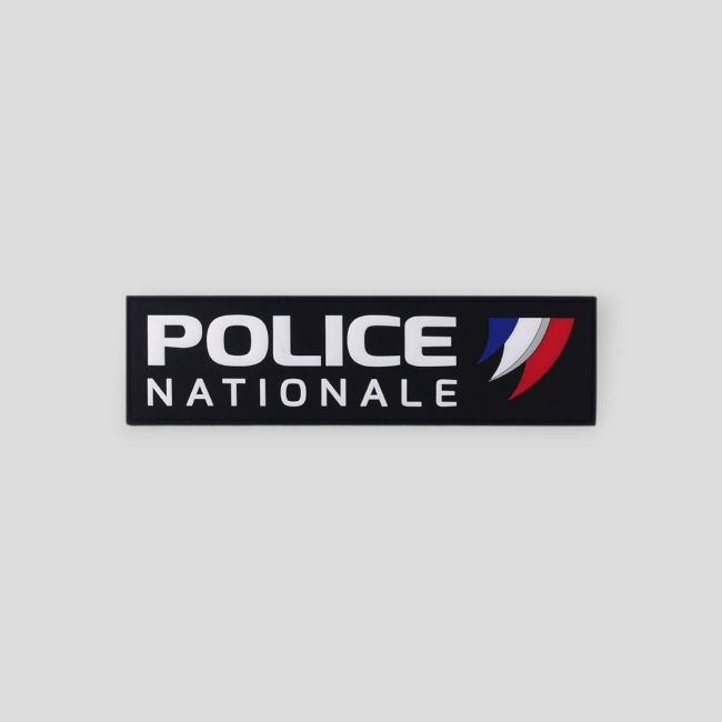Banda flexible fondo negro con velcro 10x2,8cm - Police Nationale