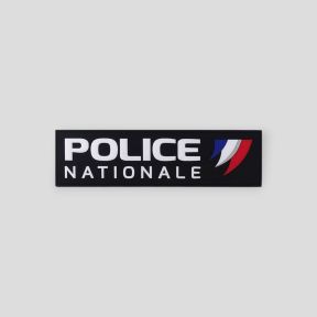 Banda flexible fondo negro con velcro 10x2,8cm - Police Nationale