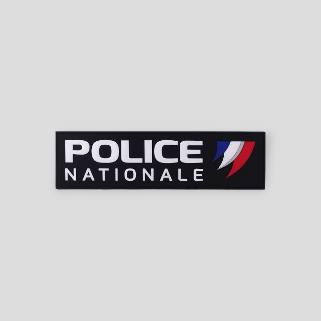 Faixa flexível fundo preto com velcro 28x7,5cm - Police Nationale