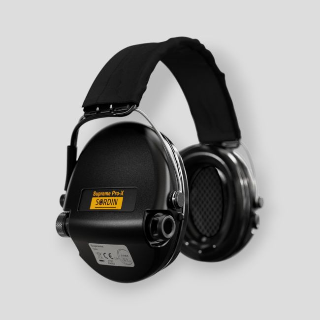 Gehörschutz-Headset mit schwarzem Stoffkopfband Supreme Pro-X (SNR: 25dB) - Schwarz - MSA Sordin
