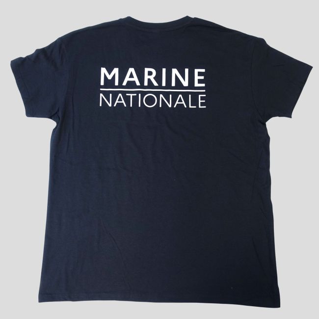 T-shirt sérigraphié Marine Nationale (recto/verso) - Bleu Marine - OPEX