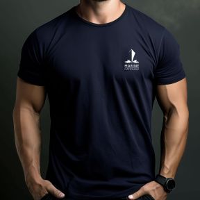 Camiseta serigrafía Marina Nacional (delante/detrás) - Azul Marino - OPEX