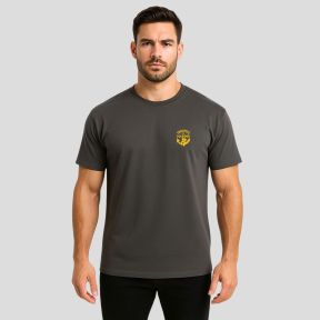 T-shirt Cooldry zeefbedruk Troupes de Marine - Grijs - OPEX