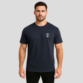 T-shirt Cooldry serigrafata Marine Nationale - Blu Marino - OPEX