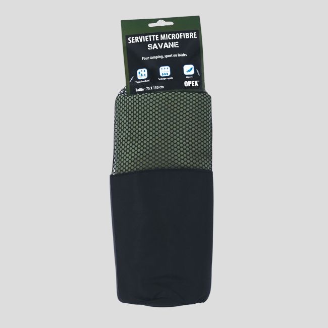 Ręcznik z mikrofibry Savane 130x75cm - Olive Green - OPEX