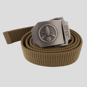 Ceinturon sangle en nylon avec boucle métal gravée Infanterie - Coyote - OPEX