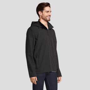 Veste zippée softshell à capuche Race homme - Noir - Sol's