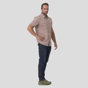 covert concealed carry short sleeve shirt - dirt red checkered - helikon