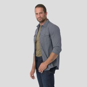 Chemise discrète pour port d'arme dissimulé - carreaux Gris fantôme - Helikon