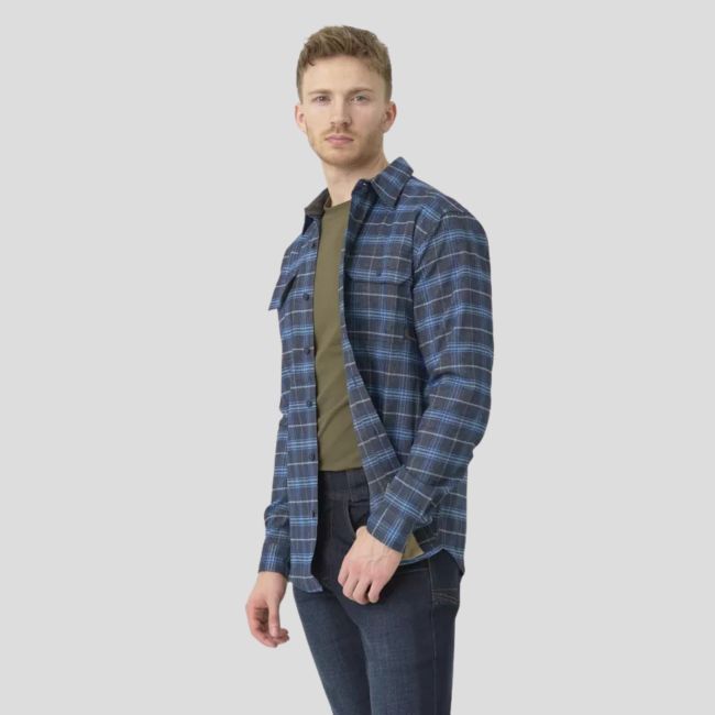 Chemise greyman - motif à carreaux Bleu pierre - Helikon