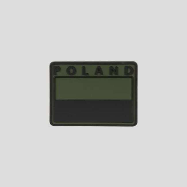 polish subdued flag patch poland - olive green - helikon
