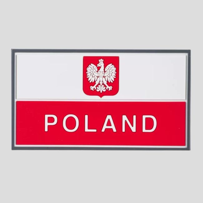 Écusson drapeau polonais (90 x 50 mm) - pvc - couleurs fidèles - Helikon