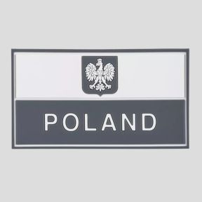 Écusson drapeau polonais (90 x 50 mm) - pvc - Gris - Helikon