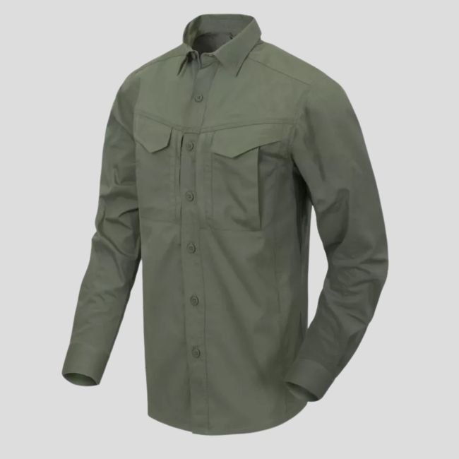 Maillot defender MK2 manches longues - Polycoton Ripstop - Vert olive - Helikon