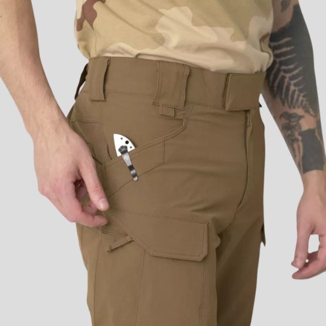 Spodnie taktyczne outdoorowe OTP - versastretch - Brązowy błotny - Helikon