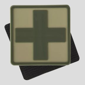 medic cross patch - pvc - khaki - helikon