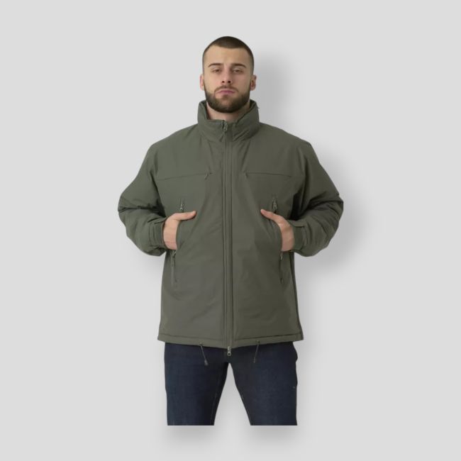 Taktische Winterjacke Husky - Climashield Apex 100 g - Alpha Grün - Helikon