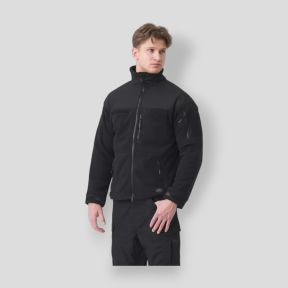 Polnische Infanteriejacke - Fleece - Schwarz - Helikon