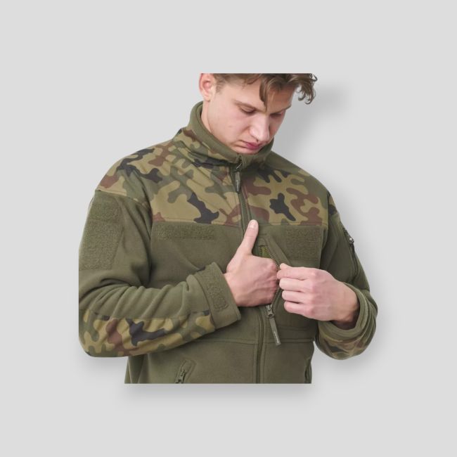 Pools infanterie jack - Fleece - Olijfgroen/Pools - Helikon
