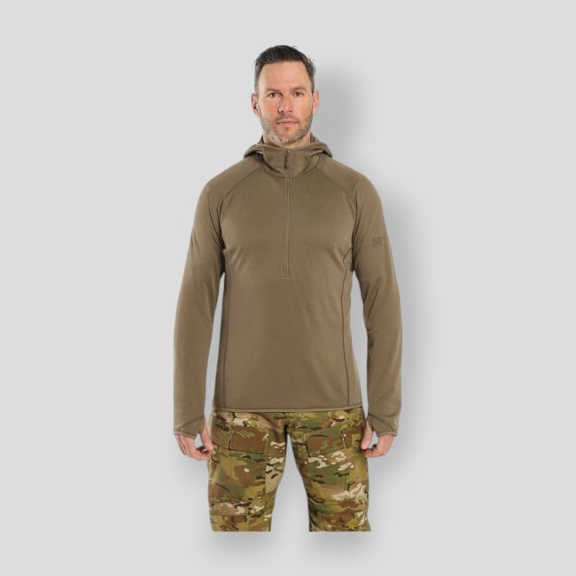 Sudadera con capucha Delta AR 1/2 cremallera - Desierto Cocodrilo - Arc'Teryx Pro