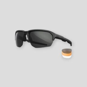 Ballistische beschermingsbril Jakl (kit 3 glazen Rookglas/Helder/Oranje) - Zwart - Wiley X