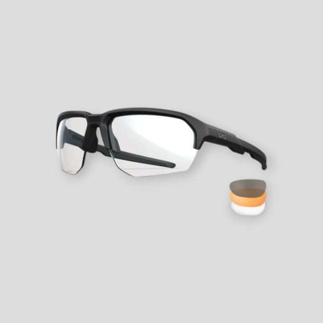 Gafas de protección balística Jakl (kit 3 lentes Gris/Incoloras/Oxidadas) - Negro - Wiley X