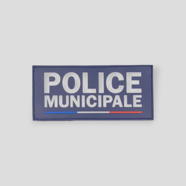 Faixa velcro em borracha POLICE MUNICIPALE 13x6cm - GK