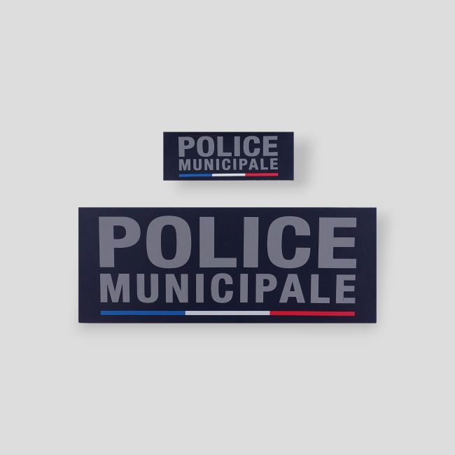 Retroreflecterende band marineblauw met klittenband 28x11cm - Gemeentepolitie