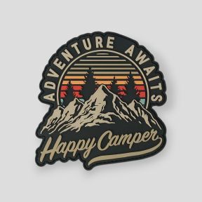 3D PVC patch met velcro Happy Camper - 101 Inc