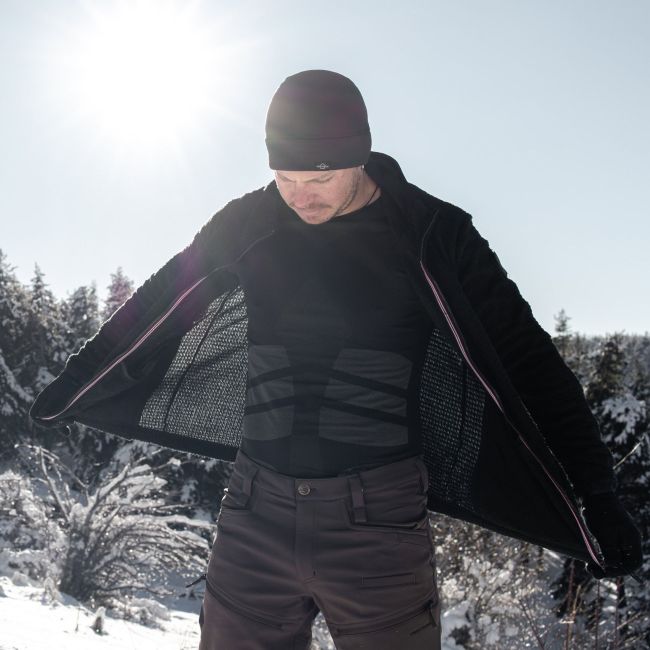 Kapuzen-Sweatshirt mit Reißverschluss Teddy Polartec® Alpha™ - Schwarz - Pentagon