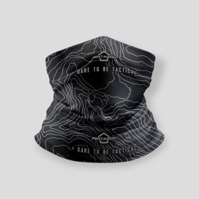 Halstuch Skiron Topographic Map - Schwarz - Pentagon