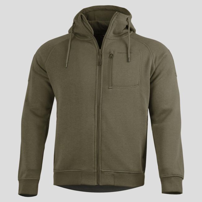 Bluza z kapturem na zamek Leonidas 2.0 - RAL7013 - Pentagon