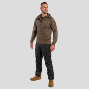 Sweat à capuche zippé Leonidas 2.0 - Marron Terre - Pentagon