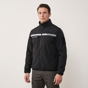 Colete Polar Segurança Privada com faixa HV Safetek - Preto - GK