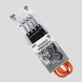 Zestaw 2 napinaczy z karabińczykiem 90cm - Pomarańczowy - Fosco Industries
