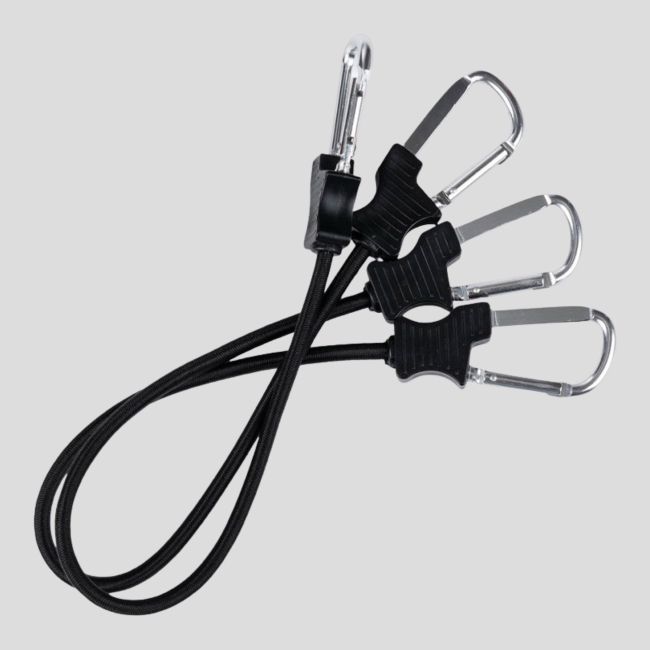 Lotto da 2 tenditori moschettone 60 cm - Nero - Fosco Industries