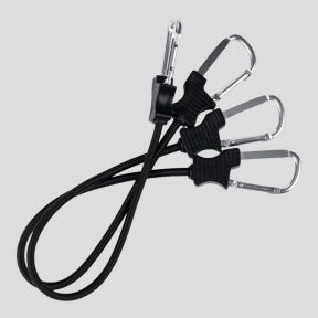 Set van 2 spanners karabijnhaken 60cm - Zwart - Fosco Industries