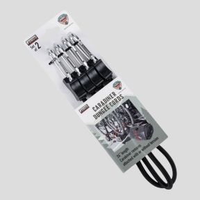 Lot de 2 tendeurs mousquetons 60cm - Noir - Fosco Industries