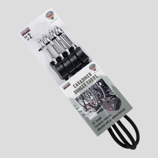 Set mit 2 Karabiner-Spanngurten 90cm - Schwarz - Fosco Industries