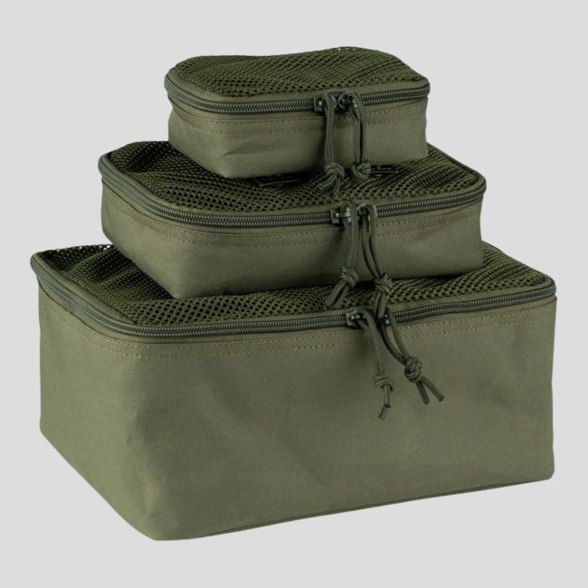 Set van 3 mesh Molle opbergzakken - Ranger Green - 101 Inc