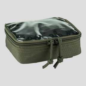 Tasca portaoggetti trasparente Molle 15x12cm - Verde Oliva - 101 Inc
