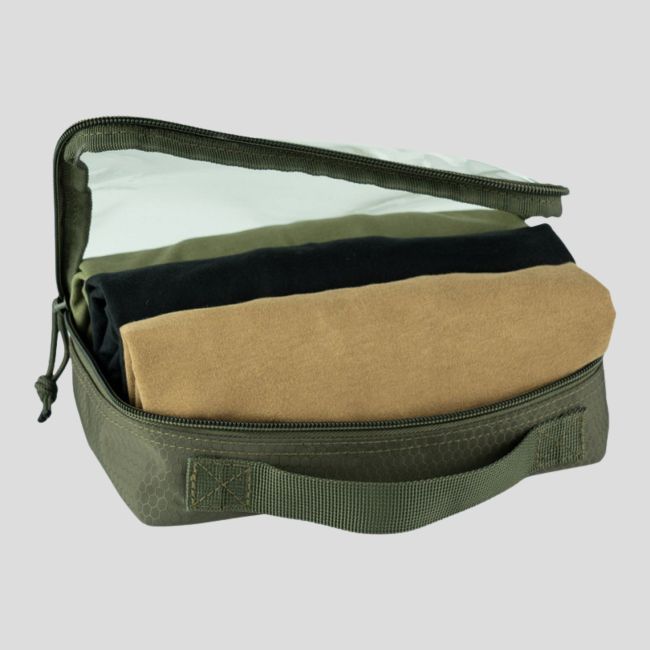 Transparante Molle opbergzak 23x16cm - Olijfgroen - 101 Inc