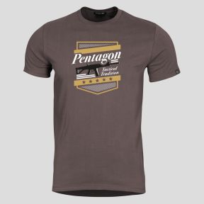 T-shirt Ageron ACR - Aardbruin - Pentagon