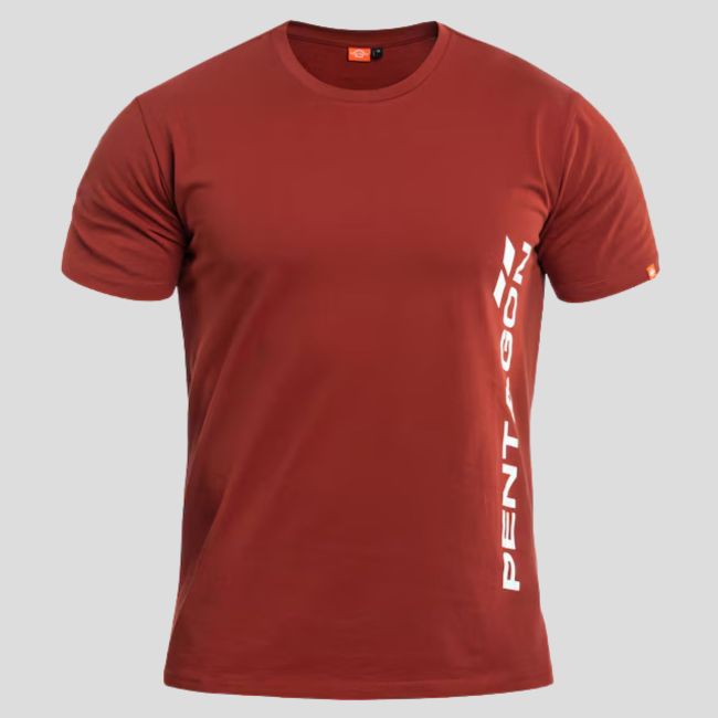 Ageron T-Shirt Pentagon Vertical Maroon Red - Pentagon