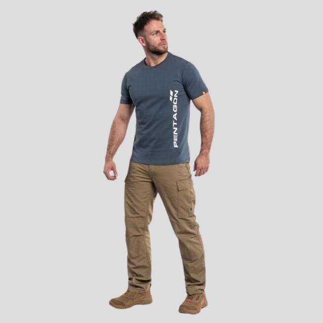 Ageron T-Shirt Pentagon Vertical Charcoal Blue - Pentagon