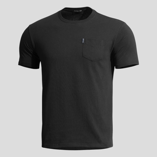 T-Shirt Ageron mit Tasche - Schwarz - Pentagon