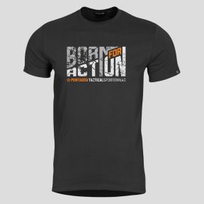 T-shirt Ageron Born For Action - Czarny - Pentagon