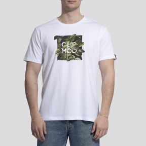T-Shirt Leaves - Wit - CloMod